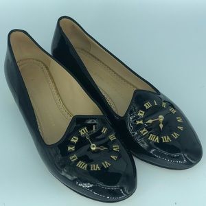Charlotte Olympia black patent leather flats